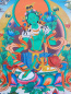 Preview: Thangka - Green Tara | ca. 55x41,5cm | Exklusives Einzelstück