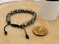 Mobile Preview: Knochen Mala-Armband mit eingraviertem Muster