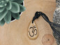 Preview: Kette "Om" Sankrit | Tropfen-Form | Braun