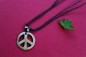 Preview: Kette mit Peace Symbol aus Wasserbüffelknochen