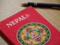 Mobile Preview: Notizbuch aus Lokta (klein, 12x16cm, ~45 S.) - Nepal + Buddha Mandala | rot