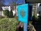 Preview: Lampenschirm aus Lokta-Papier | Unendlicher Knoten | Blau