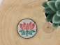 Preview: Magnete aus Schiefer | ⌀ ca.4cm | "Lotus"
