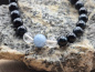 Preview: Falkenauge Mala-Armband mit Himalaya Kristallen & Aquamarin – handgefertigt in Nepal