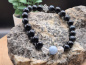 Preview: Falkenauge Mala-Armband mit Himalaya Kristallen & Aquamarin – handgefertigt in Nepal