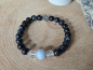 Preview: Falkenauge Mala-Armband mit Himalaya Kristallen & Aquamarin – handgefertigt in Nepal