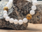 Preview: Armband aus Crackled Quartz (Bergkristall) & Schmuckperlen aus Kupfer