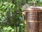 Preview: Handgefertigter Kupfer-Wasserkrug aus Nepal mit Deckel und gehämmerter Oberfläche