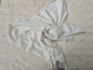 Preview: Handgewebter Kaschmir-Schal | Naturweiß mit geometrischem Jacquardmuster | LWH