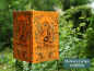 Preview: Handgefertigter Lokta Lampenschirm mit verziertem Buddha-Motiv aus Nepal