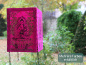 Preview: Handgefertigter Lokta Lampenschirm mit verziertem Buddha-Motiv aus Nepal
