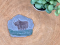 Preview: Handbemalter Schiefer-Magnet mit Himalaya-Yak aus Nepal