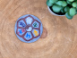 Preview: Handbemalter Schiefer-Magnet mit Mantra, Ø ca. 6 cm