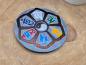 Preview: Handbemalter Schiefer-Magnet mit Mantra, Ø ca. 6 cm