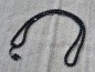 Preview: Schwarze Achat Mala-Gebetskette | 108+1 Perlen | ca. 8 mm