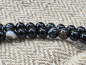 Preview: Schwarze Achat Mala-Gebetskette | 108+1 Perlen | ca. 8 mm