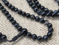 Preview: Schwarze Achat Mala-Gebetskette | 108+1 Perlen | ca. 8 mm