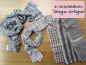 Preview: Kaschmir Schal - Muffler (Grau/Braun-Töne), ca. 30x150cm) | Handgemacht, WSDO | in verschiedenen Designs verfübar