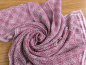 Preview: Stola 70x200cm mit Jacquard-Muster | 100% Kaschmir, schwarz-rot | Handgemacht, WSDO - EINZELSTÜCK