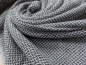 Preview: Kashmir Schal 70x200cm | Jacquard-Muster in dunklem Grau | Pashmina Stola, Handgefertigt, WSDO - EINZELSTÜCK
