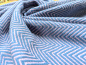 Preview: 70x200cm Stola | 100% Kaschmir Pashmina, blau-rosa |  Handgefertigt, WSDO - EINZELSTÜCK