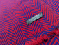 Preview: 100% Kaschmir Pashmina 70x200cm | Rot + Dunkelblau | Stola, Handmade, WSDO - EINZELSTÜCK