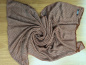 Preview: Großer Pashmina Schal | Kakao | 100% Kaschmir Stola, Handgemacht, WSDO - Einzelstück