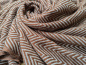Preview: Großer Pashmina Schal | Kakao | 100% Kaschmir Stola, Handgemacht, WSDO - Einzelstück