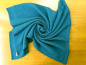Preview: 100% Kaschmir Pashmina 70x200cm | Türkis-Grau | Stola, Handmade, WSDO - EINZELSTÜCK