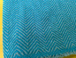 Preview: 100% Kaschmir Pashmina 70x200cm | Türkis-Grau | Stola, Handmade, WSDO - EINZELSTÜCK