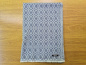 Preview: Stola 70x200cm mit Strickmuster | 100% Kaschmir, Taubenblau-Weiß | Handgemacht, WSDO - EINZELSTÜCK