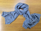 Preview: Großer Pashmina Schal | Stahlblau | 100% Kaschmir Stola, Handgemacht, WSDO - Einzelstück