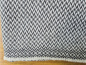 Preview: Stola 70x200cm mit Strickmuster | 100% Kaschmir, Grau-Weiß | Handgemacht, WSDO - EINZELSTÜCK