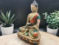 Preview: Meditierender Buddha aus Resin | Handbemalt, ca. 13cm, Gießharz