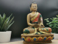 Preview: Meditierender Buddha aus Resin | Handbemalt, ca. 13cm, Gießharz