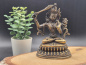 Preview: Manjushri – Bodhisattva der Weisheit | Messing in antiker Optik | ca. 10 cm