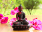 Preview: Meditierender Buddha aus Resin mit Dhyana Mudra