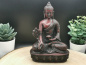 Preview: Medizin Buddha aus Resin in Dunkelrot und Schwarz