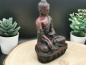 Preview: Medizin Buddha aus Resin in Dunkelrot und Schwarz