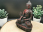 Preview: Medizin Buddha aus Resin in Dunkelrot und Schwarz