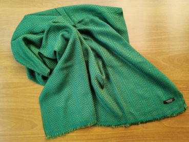 100% Kaschmir Pashmina 70x200cm | Grün | Stola, Handmade, WSDO - EINZELSTÜCK