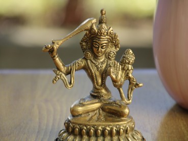 Manjushri Figur aus Messing (10cm; ca.270g)