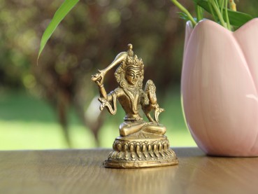 Artikelname Manjushri Figur aus Messing (10cm; ca.270g)