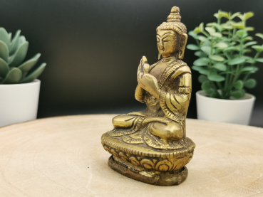 Kleiner Vairocana Buddha aus Messing | matt | 8cm