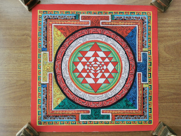 Mandala - Sri Yantra | ca. 32x33cm | Einzelstück