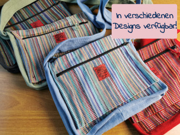 Double-Bag Schultertasche WSDO | 100% Baumwolle, handgemacht | in verschiedenen Designs verfügbar