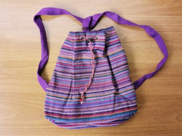 Hippie-Turnbeutel | WSDO, Ethno-Style, violett (100% Baumwolle)