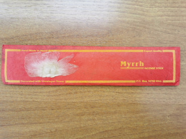 Räucherstäbchen mit Holzträger - Myrrhe Duft