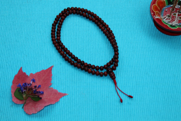 Rosenholz Mala-Gebetskette (108+1 Perlen, hochwertig)