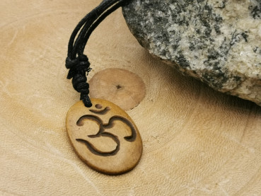 Kette "Om" Sankrit | Oval | Braun